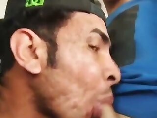 Mature gives a bj to a young arab